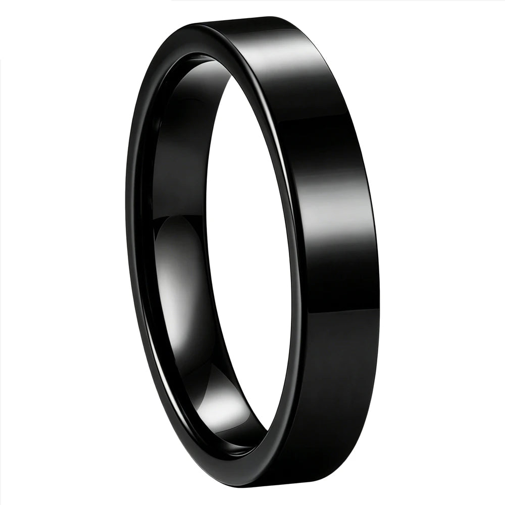 4mm Black Tungsten Ring