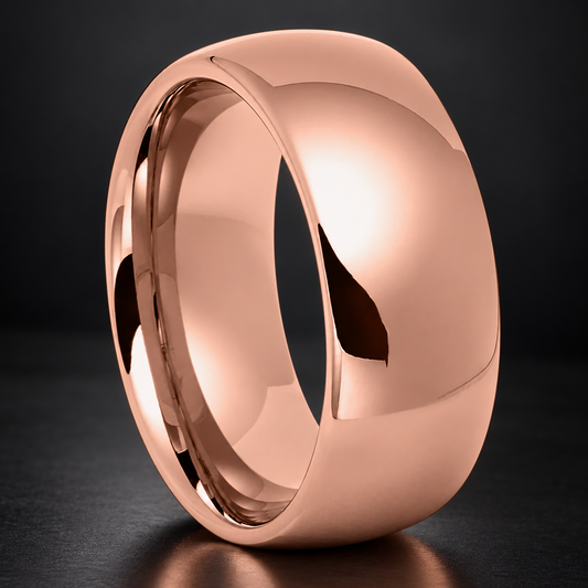 10mm Dome Polished Tungsten Carbide Ring