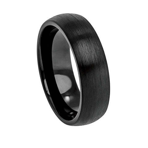 Black Cobalt Ring with Domed Shape-6mm