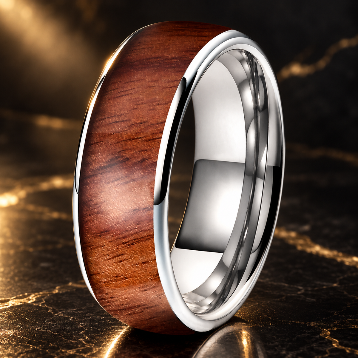 Tungsten Wood Rings