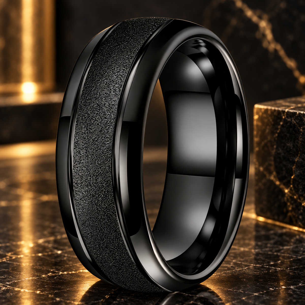 Black Tungsten Rings