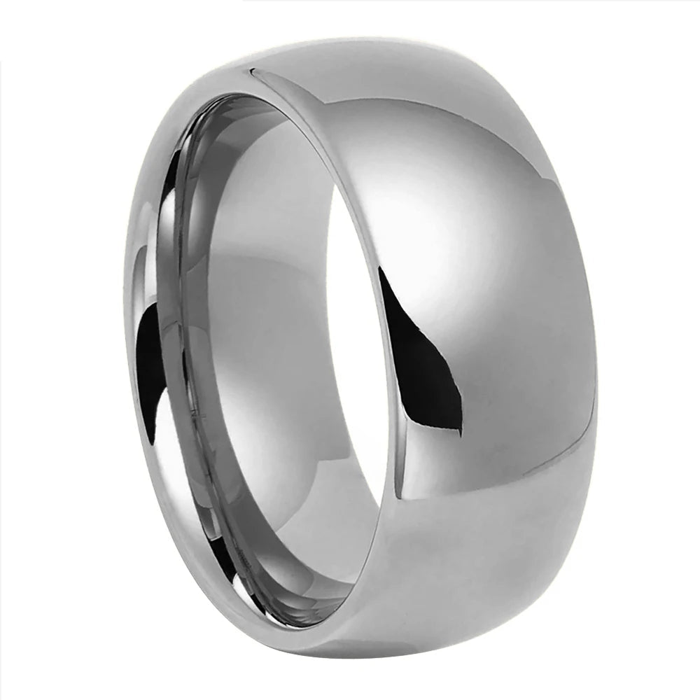 10mm Dome Polished Tungsten Carbide Ring