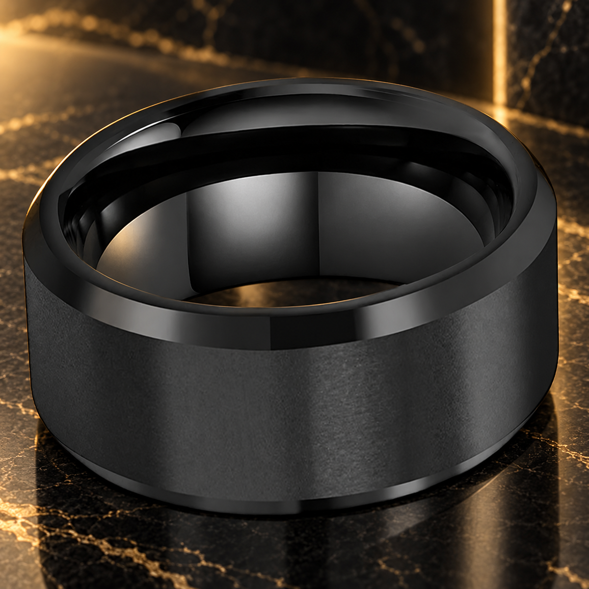 10mm Black Tungsten Ring