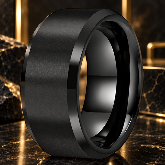 10mm Black Tungsten Ring