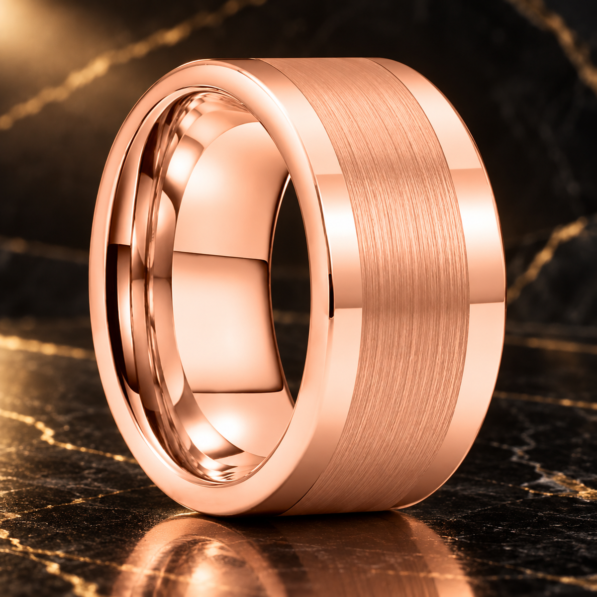 12mm Brushed Tungsten Wedding Band