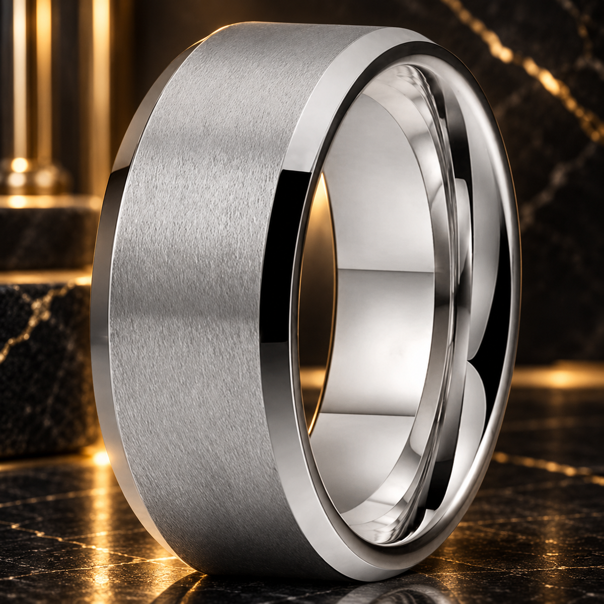 12mm Matte Tungsten Carbide Ring