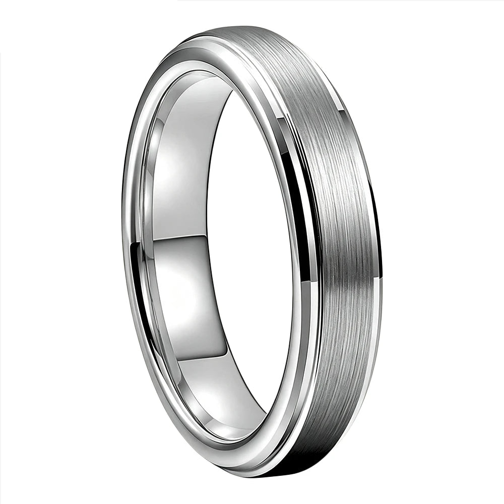 4mm Brushed Tungsten Carbide Ring — The Reed