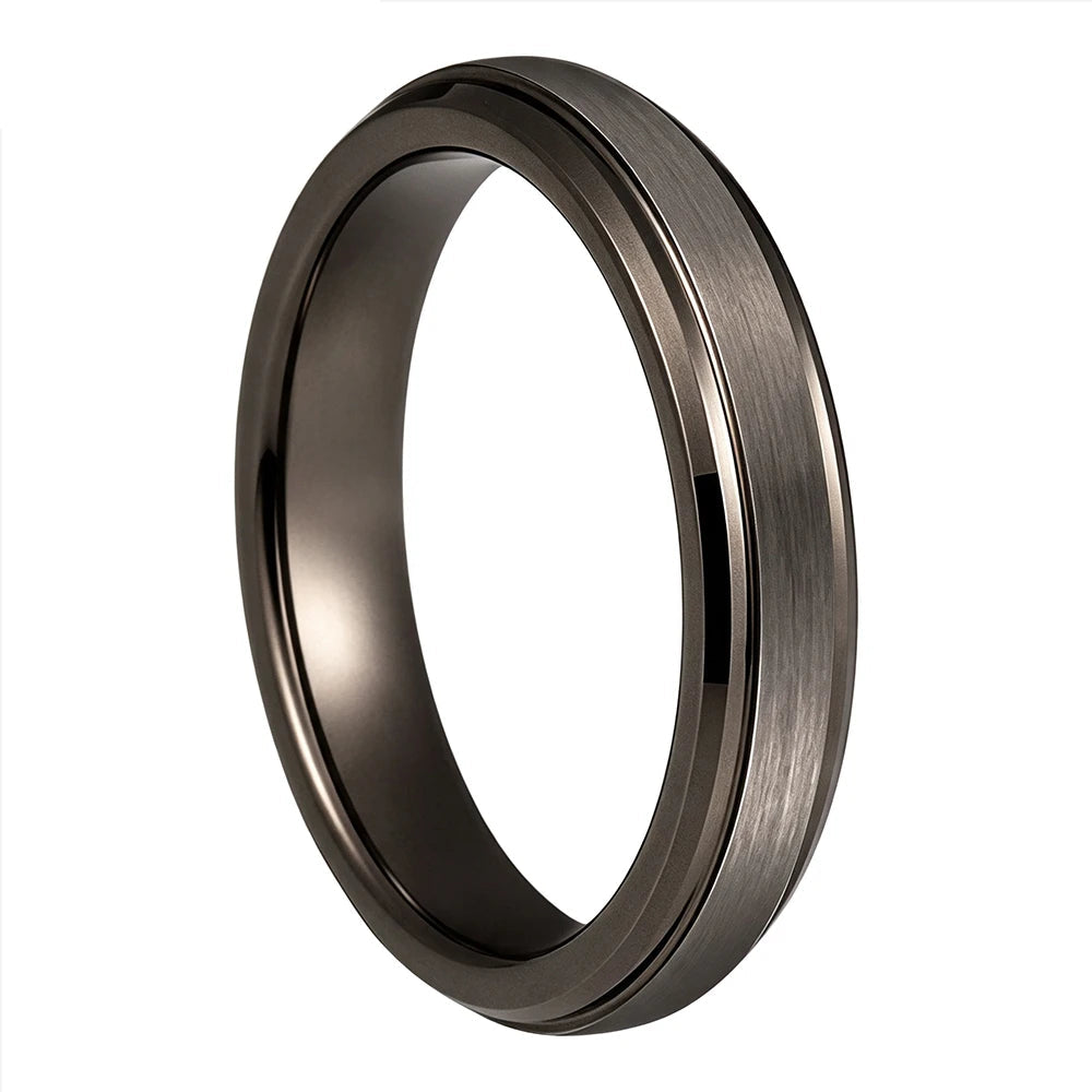 4mm Brushed Tungsten Carbide Ring — The Reed