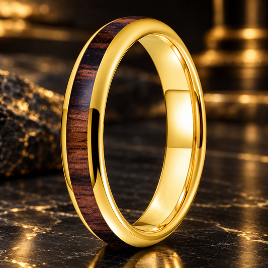 4mm Tungsten Wood Ring