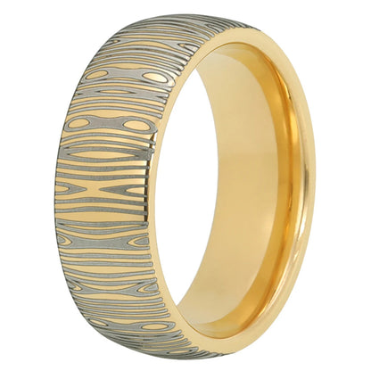 8mm Damascus Tungsten Ring