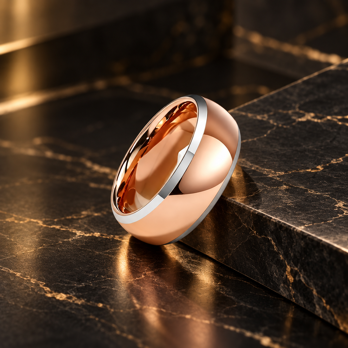 8mm Tungsten Carbide Wedding Band