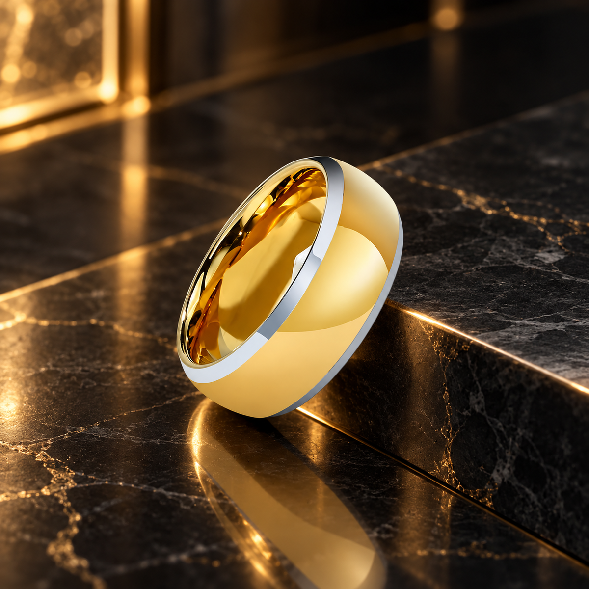 8mm Tungsten Carbide Wedding Band