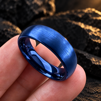 Men’s Blue Tungsten Wedding Ring 