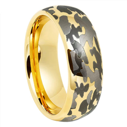 Camouflage Tungsten Carbide Wedding Ring