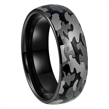 Camouflage Tungsten Carbide Wedding Ring