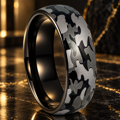 Camouflage Tungsten Carbide Wedding Ring