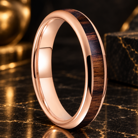 4mm Tungsten Wood Ring