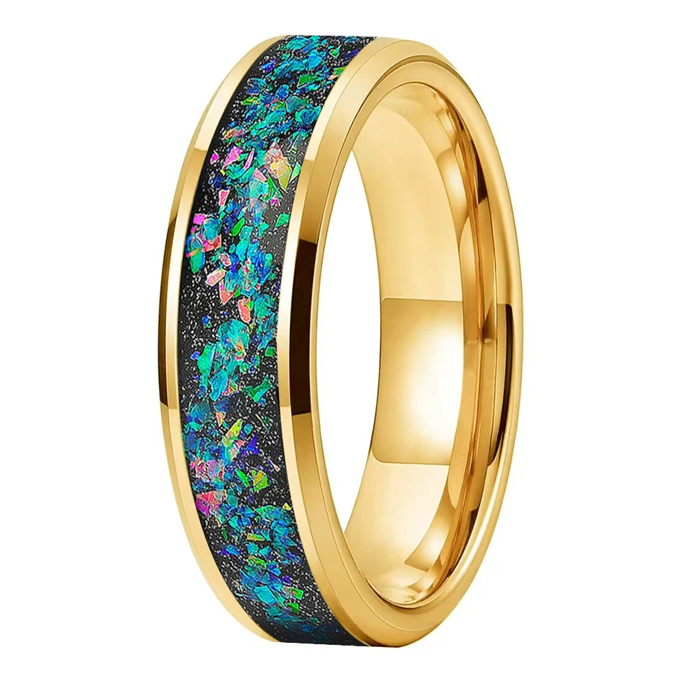 Galaxy Opal Tungsten Ring