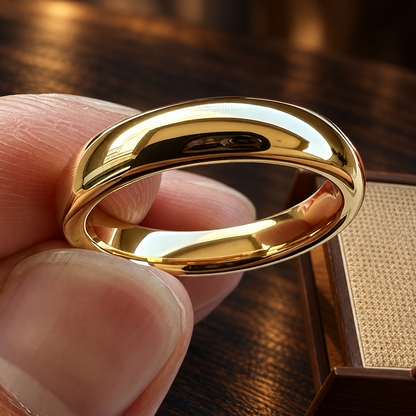 Women's Gold Tungsten Carbide Ring 
