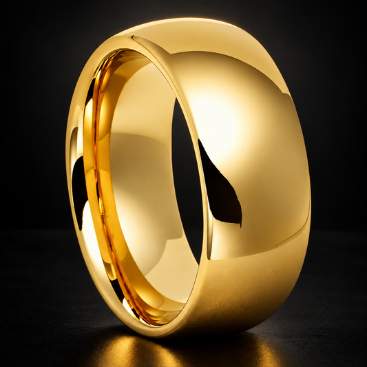 10mm Dome Polished Tungsten Carbide Ring
