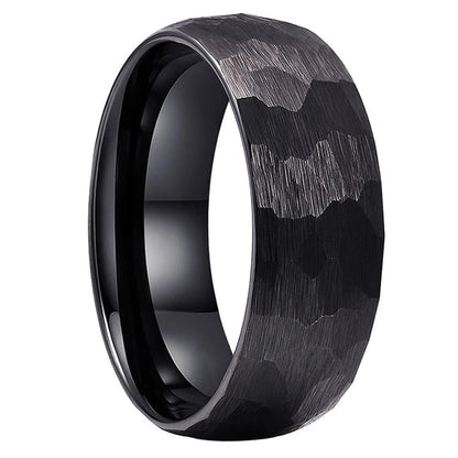Hammered Tungsten Wedding Ring
