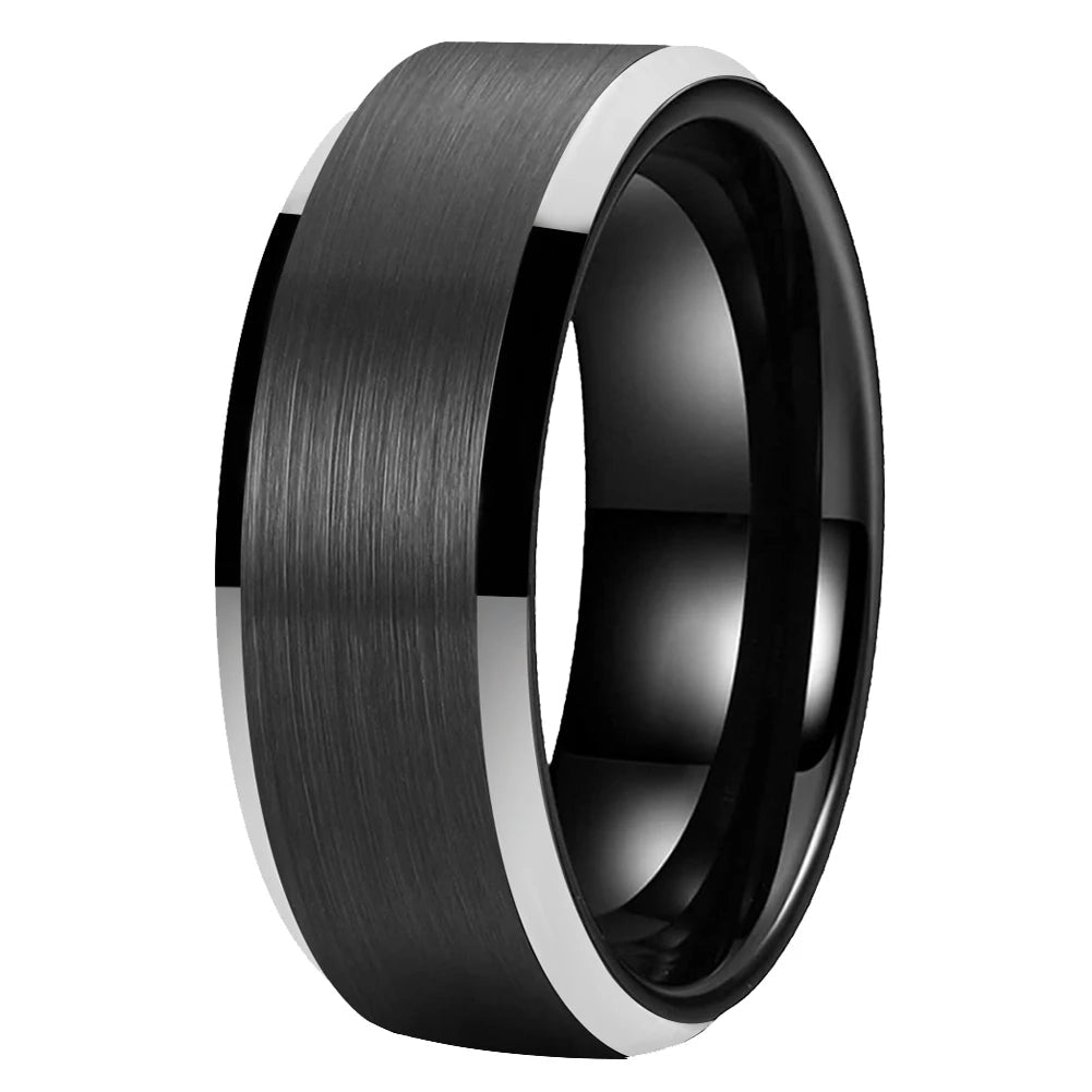 Matte Black Tungsten wedding Ring