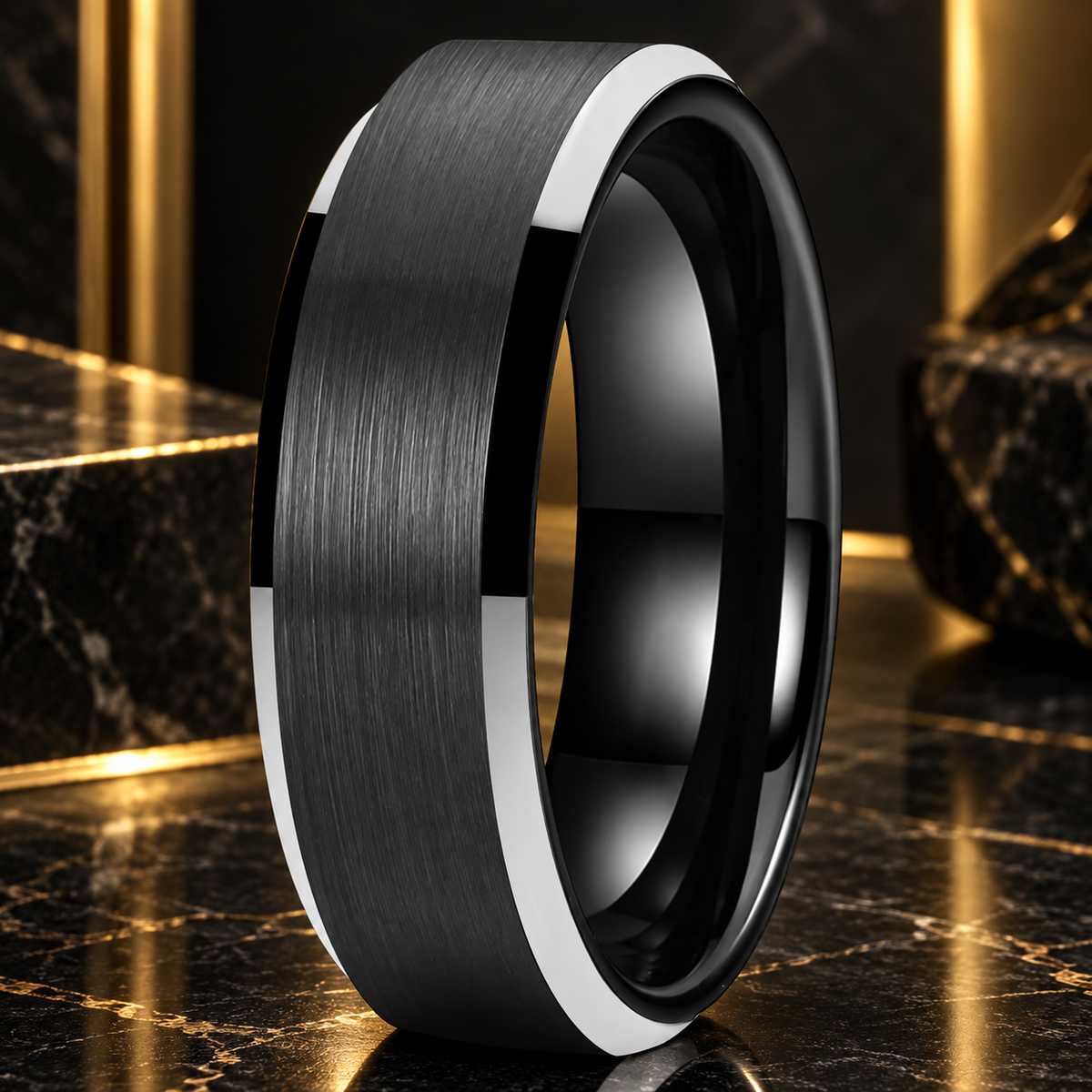 Matte Black Tungsten Ring