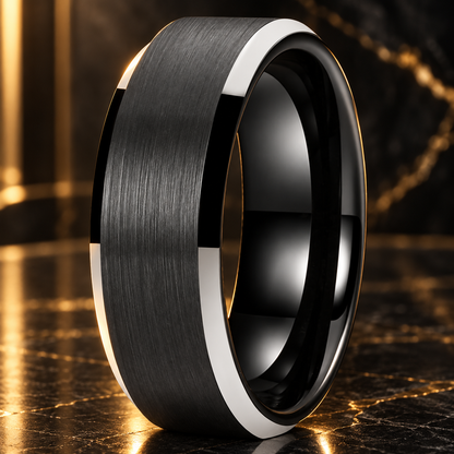 Matte Black Tungsten Ring