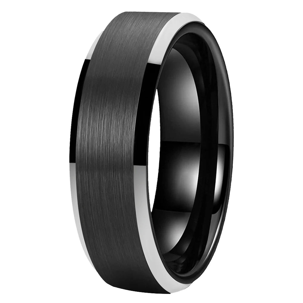 Matte Black Tungsten wedding band