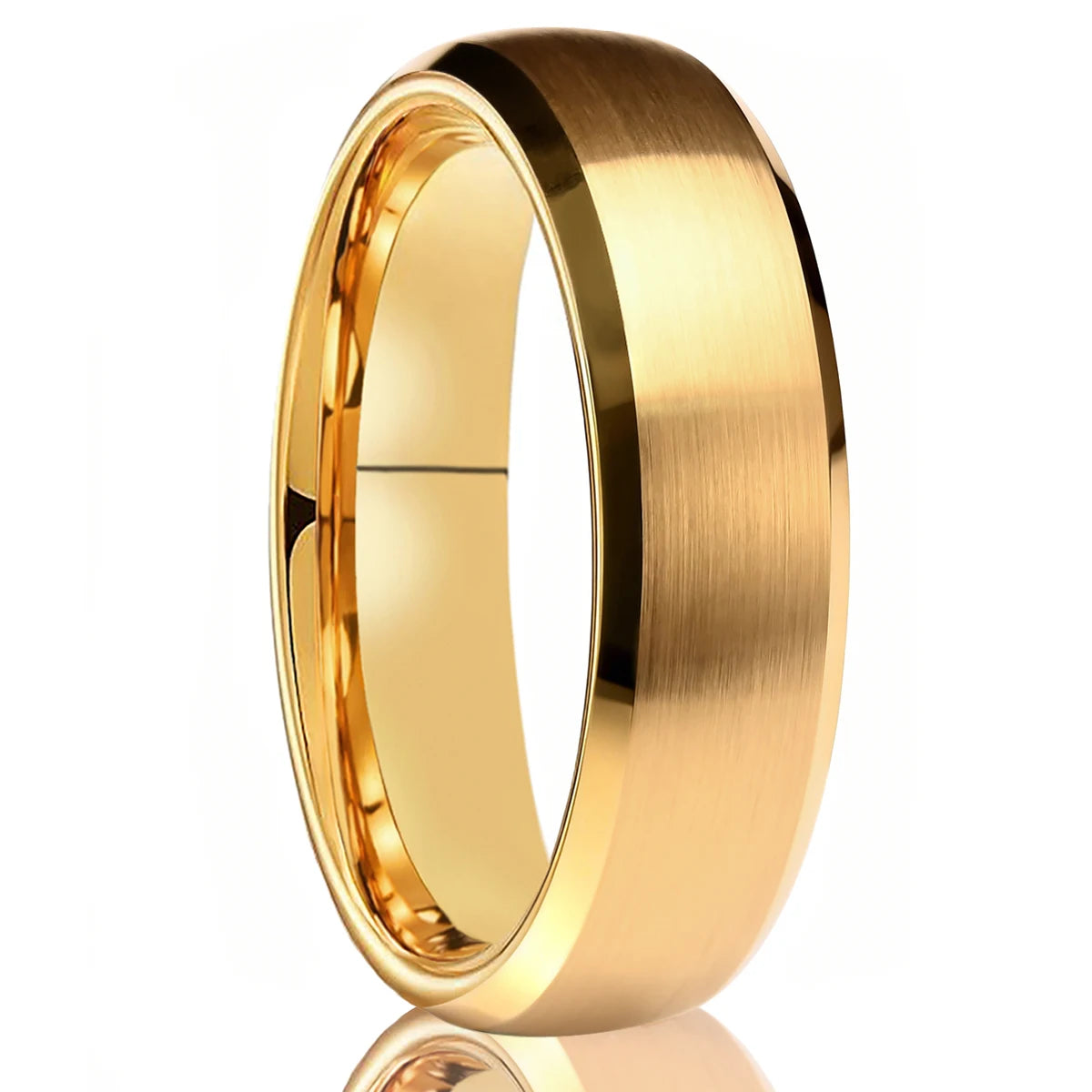 Men's Gold Plated Tungsten Wedding Band 