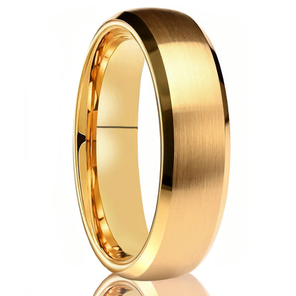 Men's Gold Plated Tungsten Wedding Band 