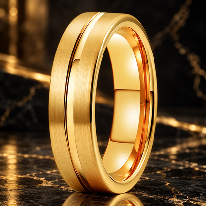 Mens 6mm Tungsten Comfort Fit Ring 