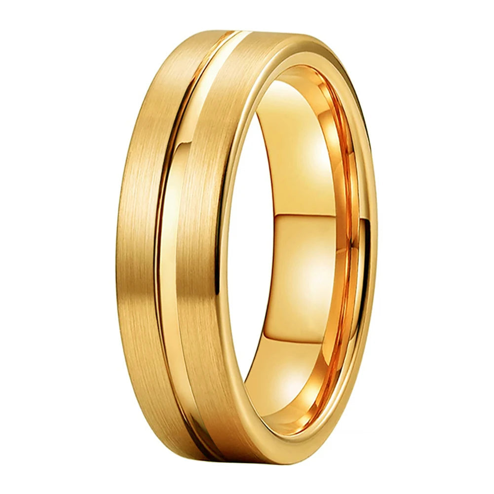 Mens 6mm Tungsten Comfort Fit Ring 
