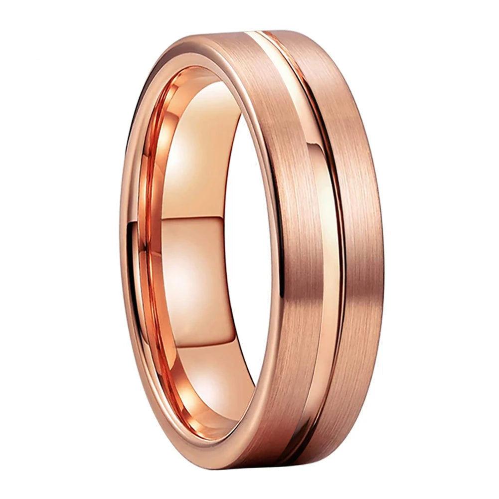 Mens 6mm Tungsten Comfort Fit Ring 