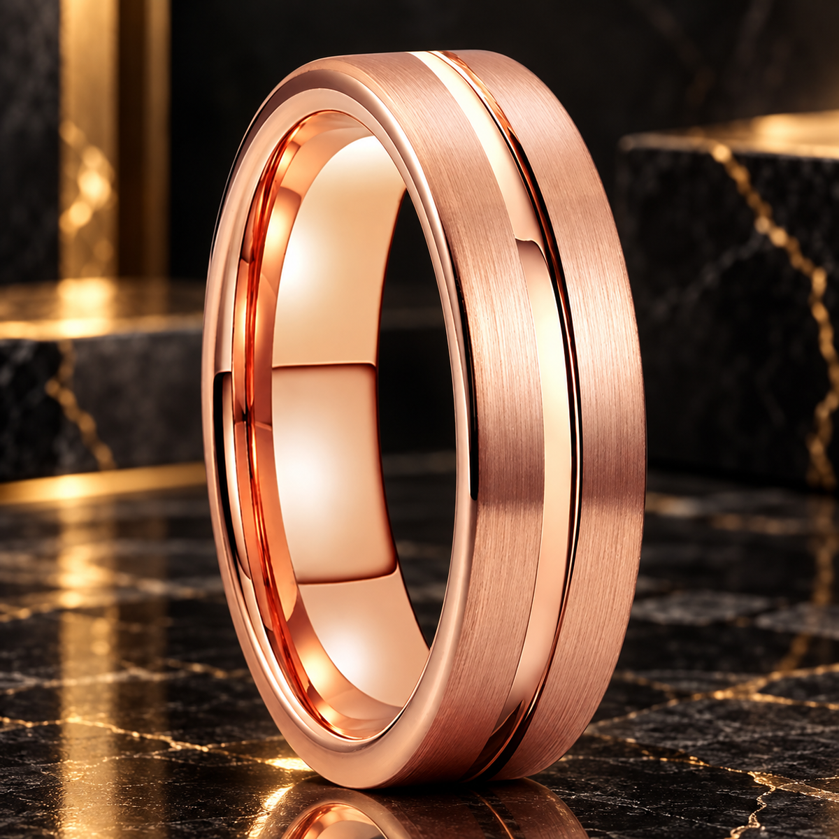 Mens 6mm Tungsten Comfort Fit Ring 