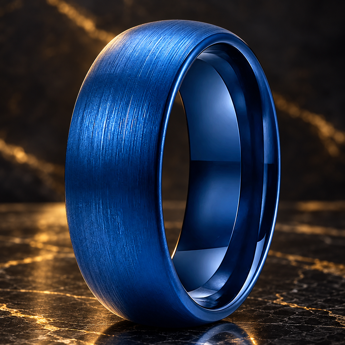 Men’s Blue Tungsten Wedding Ring 