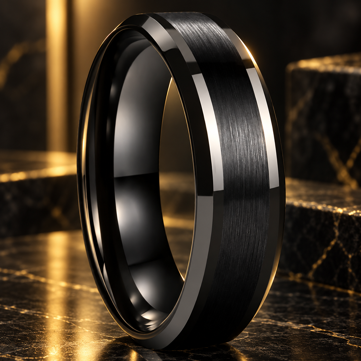 Polished Tungsten Wedding Band