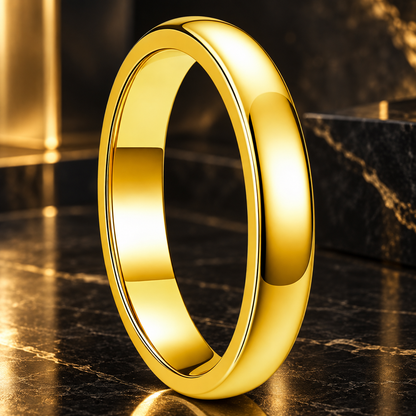 Women's Gold Tungsten Carbide Ring 