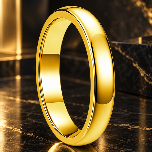 Women's Gold Tungsten Carbide Ring 