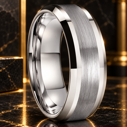 Polished Tungsten Wedding Band