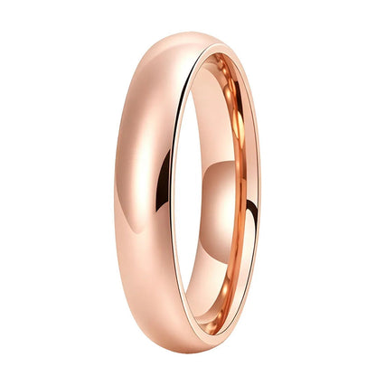 Rose Gold Polished Tungsten Carbide Ring