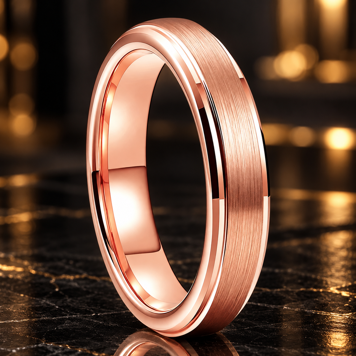 4mm Brushed Tungsten Carbide Ring — The Reed