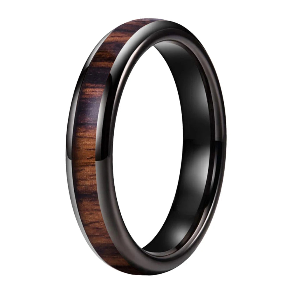 4mm Tungsten Wood Ring