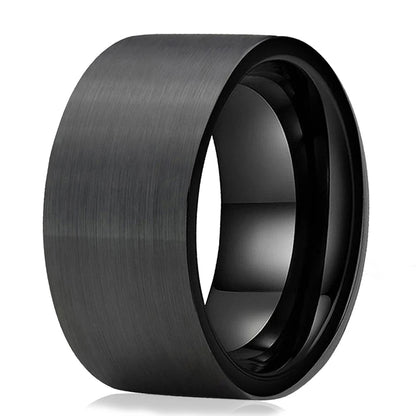 12mm Black Tungsten Wedding Ring