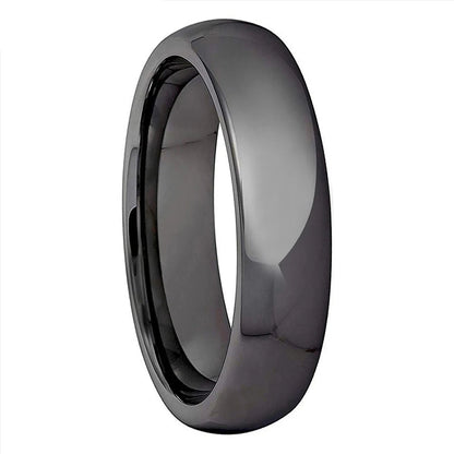 Dome Polish Gunmetal Tungsten Ring — The Sheen