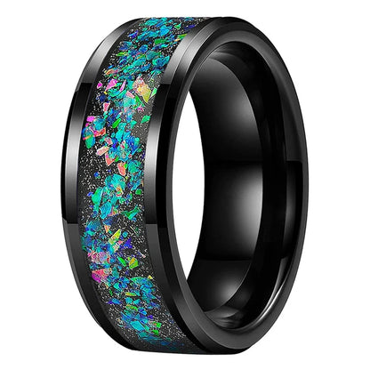 Galaxy Opal Tungsten Ring