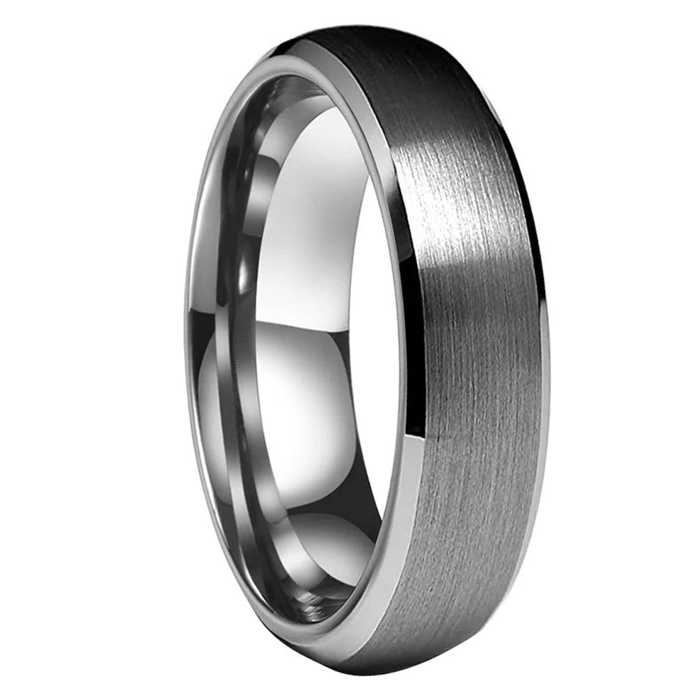 Tungsten Carbide Beveled Wedding Band