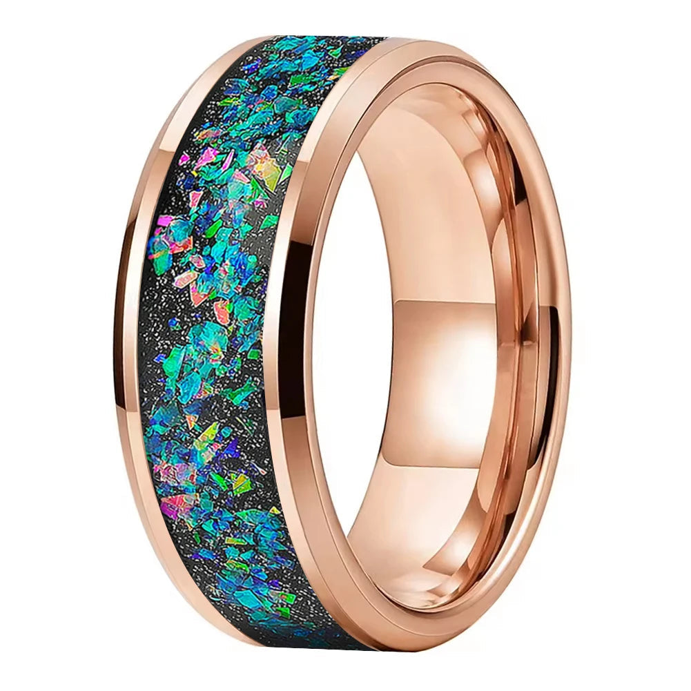 Galaxy Opal Tungsten Ring