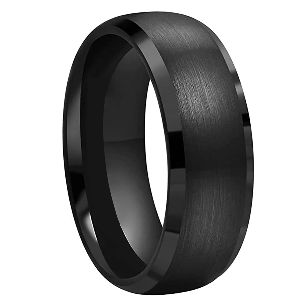 Tungsten Carbide Beveled Wedding Band