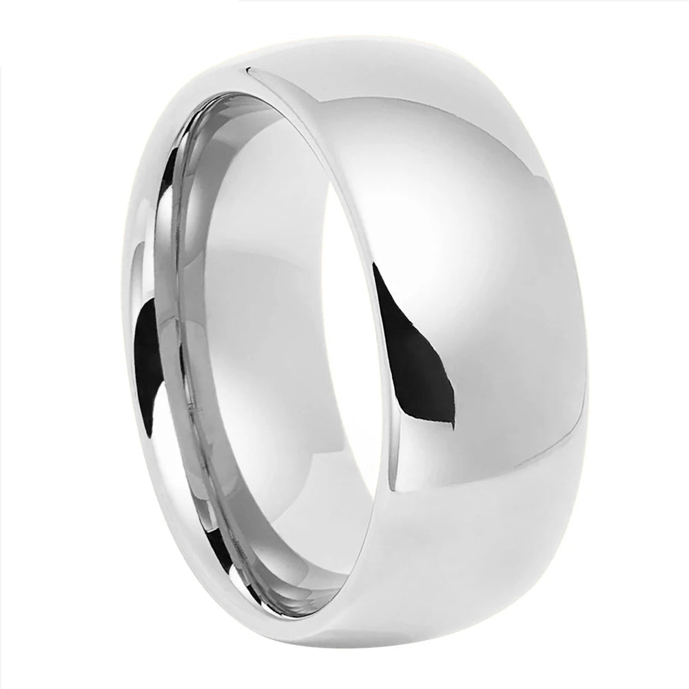 10mm Dome Polished Tungsten Carbide Ring